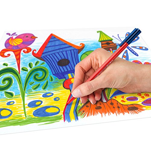 Staedtler 323 SB20 Filzstifte triplus color (dreikant, Set mit 20 brillanten Farben, hohe Qualität Made in Germany, CE - kindgerecht DIN EN-71, stabile, eindrucksichere Spitze, Linienbreite ca. 1 mm) -