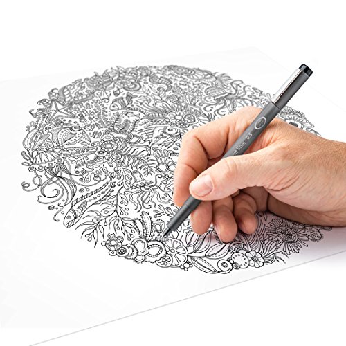 Staedtler 308 SB6P Fineliner pigment liner Set (mit 6 Linienbreiten, hohe Qualität Made in Germany, Pigmenttinte, dokumentenecht, lichtbeständig) schwarz -