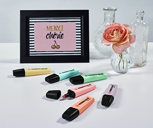 STABILO 70/6-2 Textmarker - STABILO BOSS ORIGINAL Pastel - 6er Pack - 6 Farben -