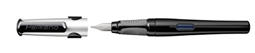 Pelikan 958850 Pelikano Füllhalter Feder M für Rechtshänder, schwarz -