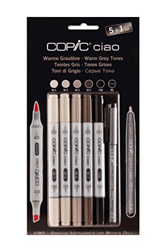 COPIC Hobbymarker ciao 5+1 Set, warme Graut?ne 4013695261737 -