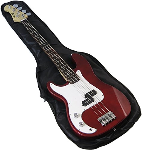 Benson PSN (Precision) Rotwein rot Linkshänder E-Bass Gitarre Paket -