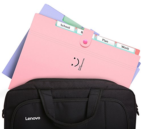 Fächermappe 4 Fächer A4 Ordner Dokumentenmappe PP Erweitern Schulordner dokumente organizer Pink Cover - 5
