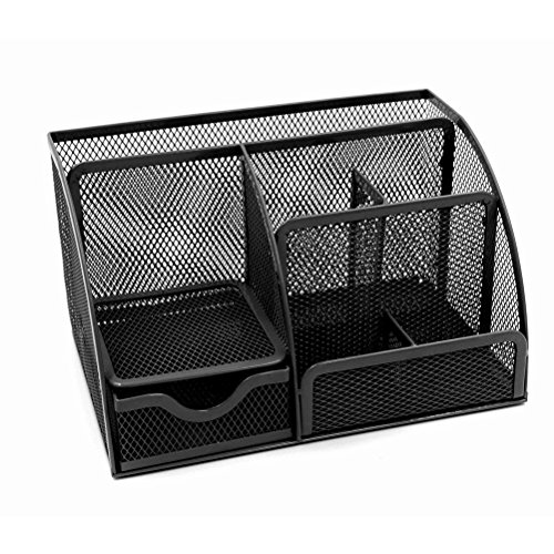 WINOMO Schreibtisch Organizer Tisch-Organiser Stifthalter Stifteköcher Stiftebox Mesh Briefpapier Container Veranstalter Caddy - 2