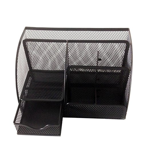 WINOMO Schreibtisch Organizer Tisch-Organiser Stifthalter Stifteköcher Stiftebox Mesh Briefpapier Container Veranstalter Caddy - 3