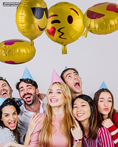Emoji Party Ballons 25 Pack Party Ausstattung, Packung mit Verschiedenen Emoticon Helium Ballons - 3