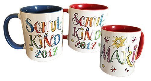 Tasse Schulkind 2018 mit Namen, personalisierte Kindertasse, Rosirosinchen - 2