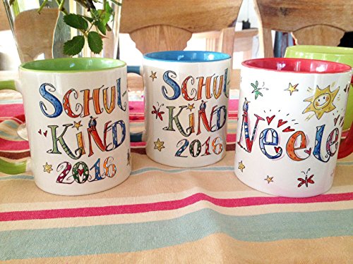 Tasse Schulkind 2018 mit Namen, personalisierte Kindertasse, Rosirosinchen - 3