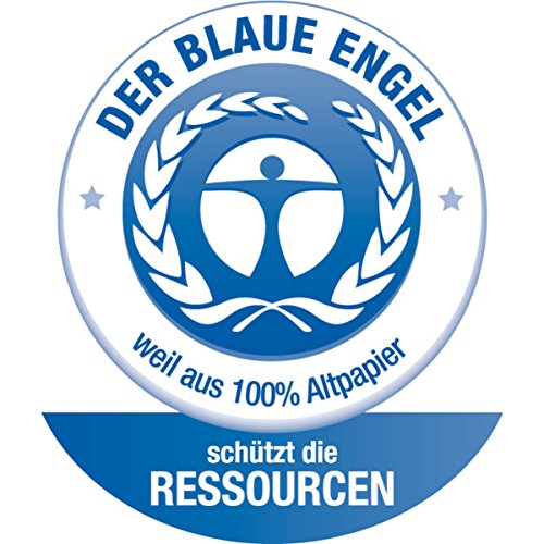 Centra 220122 Standard-Ordner (grauappe RC, mit Wolkenmarmor-Papier-Kaschierung, A4, 8 cm Rückenbreite) blau -