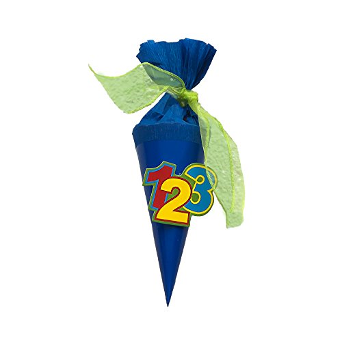 Oblique-Unique® ABC Schultüte 123 Zahlen Buchstaben Tisch Dekoration zur Schuleinführung - Konfetti Zuckertüte Einschulung Schulanfang - 5
