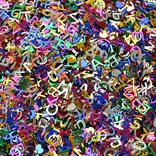 Willingood ABC Buchstaben Konfetti [7000pc] Schuleinführung Zuckertüte Einschulung Schulanfang, Streudeko Hochzeit Tischdeko - 2