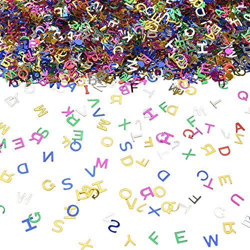 Willingood ABC Buchstaben Konfetti [7000pc] Schuleinführung Zuckertüte Einschulung Schulanfang, Streudeko Hochzeit Tischdeko - 4