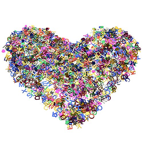 Willingood ABC Buchstaben Konfetti [7000pc] Schuleinführung Zuckertüte Einschulung Schulanfang, Streudeko Hochzeit Tischdeko - 6