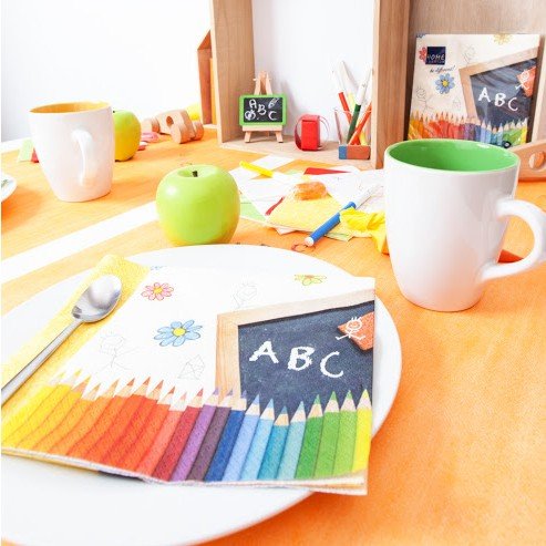 20 Servietten First School Day - Endlich Schule! / Schulanfang / Einschulung 33x33cm - 2