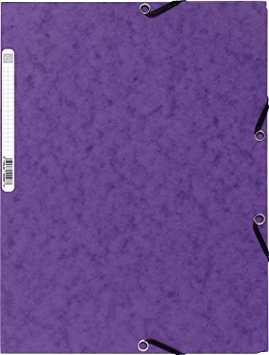 Exacompta 55510E Sammelmappen (Karton, 400g 3 Klappen, Gummizug, Etikette, DIN A4) 10er Pack Farben sortiert - 3
