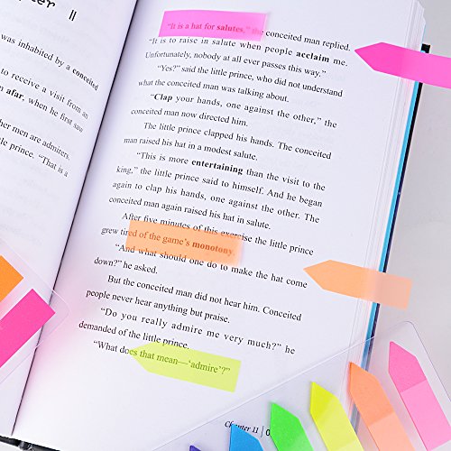2800 Stück 20 Set Haftmarker Haftnotizen Haftstreifen Haftnotizzettel Plastik Page Marker Page Flags Tab Marker Index Tabs Index Pfeile Selbstklenbende Noten Notizzettel Bunt Klebezettel Lesezeichen Set Noten Buch Markierung Beschreibbar Textmarker Seiten Marker Bunt 45*12MM 7 Farbe - 4