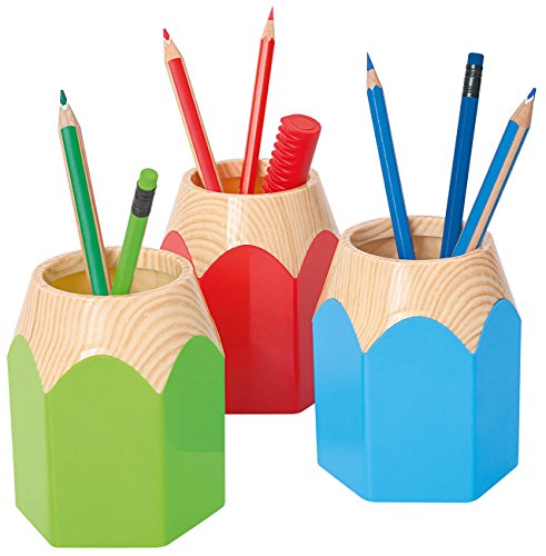 Wedo 245255011 Stifteköcher Pencil In Buntstift Form, stabiler Kunststoff circa 8, 5 x 7, 5 x 10, 5 cm, apfelgrün - 2