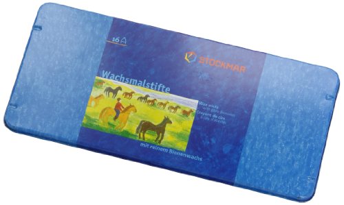 Stockmar 204884216 Wachsmalstifte (16 Stifte, wasserfest, papergewickelt, aus Bienenwachs, im Blechetui) - 3