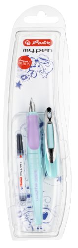 Herlitz 10999753 Schulfüllhalter (inkl. Patrone) minze/lila - 3