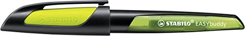 Schulfüller - STABILO EASYbuddy in schwarz/limette - Schreibfarbe blau (löschbar) - inklusive Patrone - mit Anfänger-Feder A - 3