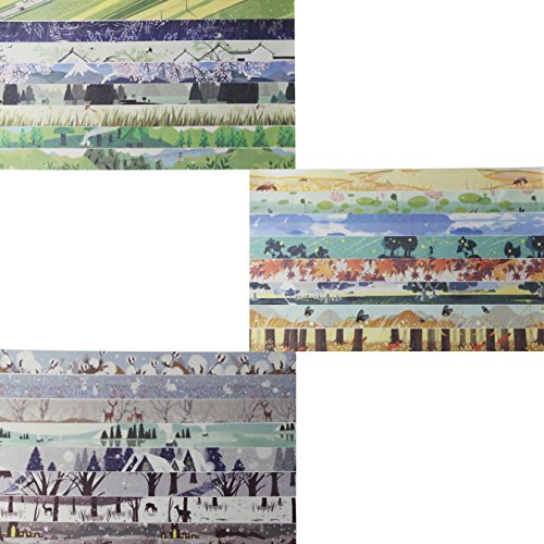 UOOOM 24 Rollen Washi Tape Set - Frühling Sommer Herbst und Winter Kreative Design Klebebänder Papierband - Masking Tape deko klebeband buntes Klebebänder DIY scrapbook - 6