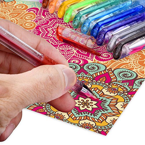 Mudder Set von Stiften Gel Glitter-Malen Buch, Zeichnen, Malen, Memo Pad und und, - 4