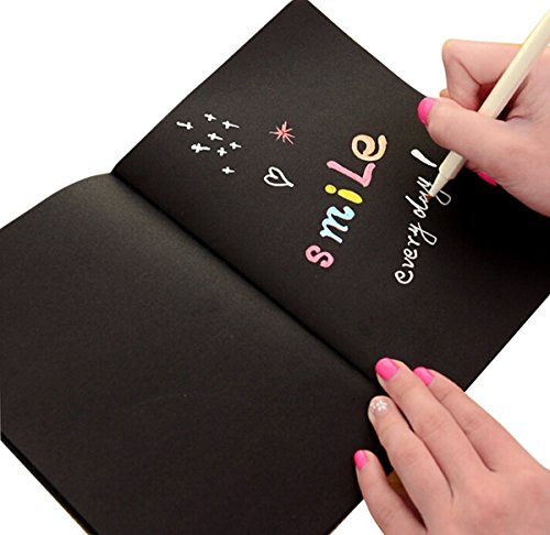 APOGO Metallic Marker Pens, Satz von 10 sortierten Farben metallischen Stift Marker für Kartenherstellung DIY Fotoalbum Gästebuch Gebrauch auf irgendeiner Oberfläche-Papier Glas Kunststoff Keramik Töpferei Stein Färbung Bücher. - 4