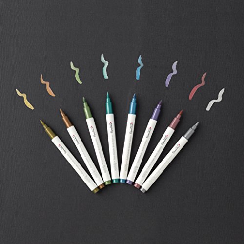 Docrafts Brush Marker Fluid Metallic, verschiedene Farben (8 Stück) - 3