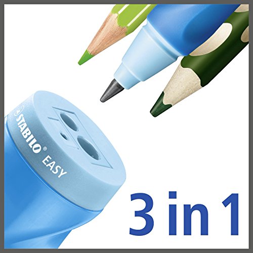 Stabilo Dosen-Spitzer EASY sharpener (3 in 1, für Rechtshänder) blau -