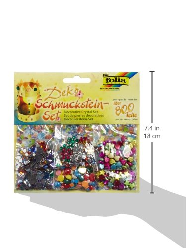 folia 12419 - Schmucksteine-Set, über 800 teile, farben sortiert - 6