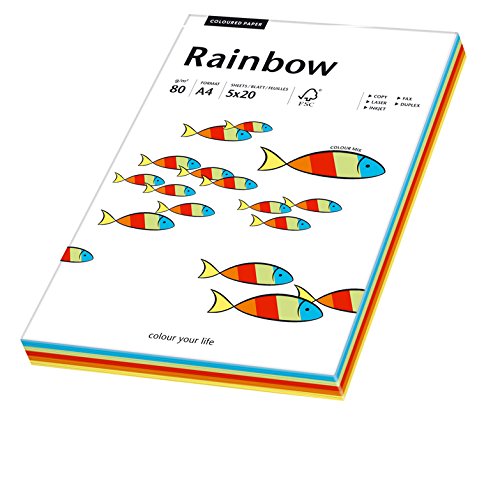 Papyrus 88043188 Multifunktionspapier Rainbow 80 g/m², A4 100 Blatt Intensiv-Mix - 2