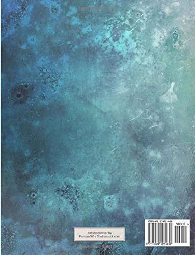 DÉKOKIND Zeichenbuch | DIN A4, 122 Seiten, Register, Vintage Softcover | Dickes Blanko-Notizbuch zum Selbstgestalten | Motiv: Blaue Tusche - 2