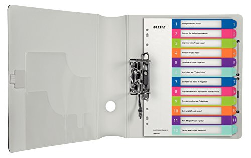 Leitz 12440000 WOW Zahlen Plastikregister (Polypropylen, 1-12, A4, 12 Blatt) farbig - 2