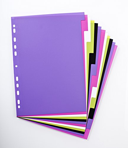 ELBA 400005446 Kunststoff-Register myColour blanko 12 Blatt 12-teilig für DIN A4 Plastikregister mit beschriftbarem Deckblatt Ringbuch Ordner Ring-Mappe multicolor - 2