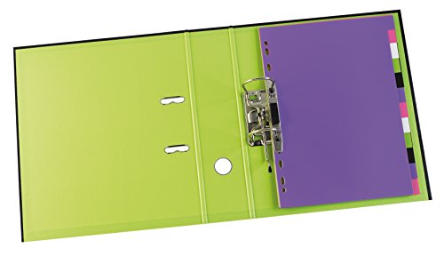 ELBA 400005446 Kunststoff-Register myColour blanko 12 Blatt 12-teilig für DIN A4 Plastikregister mit beschriftbarem Deckblatt Ringbuch Ordner Ring-Mappe multicolor - 3