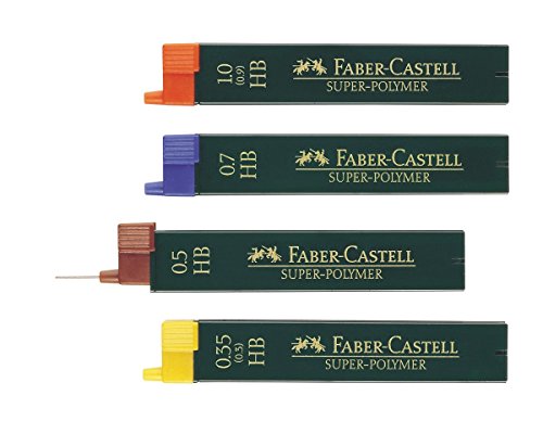 Faber-Castell 120501 - Feinmine Super Polymer, Härtegrad B, 0.5 mm, 12 Stück -