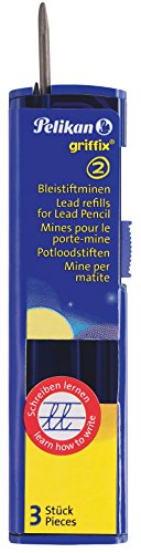 Pelikan B1R Griffix Refills Bleistiftminen Packung mit 3 Minen, Breite, 2 mm -
