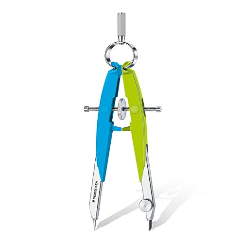 Staedtler Mars Comfort 556 00-N1 Zirkel, Geometriezirkel, Etui mit Klappdeckel, neon blau-grün - 2