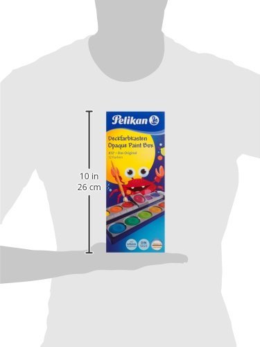 Pelikan DIN 5023 Deckfarbkasten K12, 12 Farben + 1 Tube Deckweiß, Schul-Standard - 4