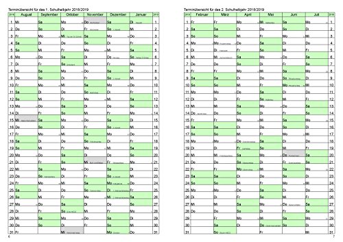 Lehrerkalender / Schuljahresplaner 2018/2019 der Große im Format A4 - 4