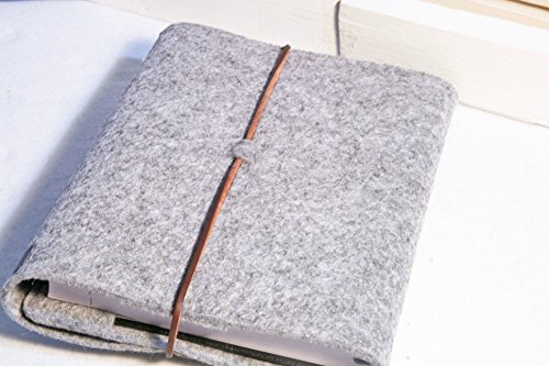 Kalender, edler Einband Notizbuch A5, Filz, Buchhülle, personalisiert Name blau Kalender Hülle Filz Leder retro Vintage Geschenk Schule Abitur Ausbildung Studium lässig - 7