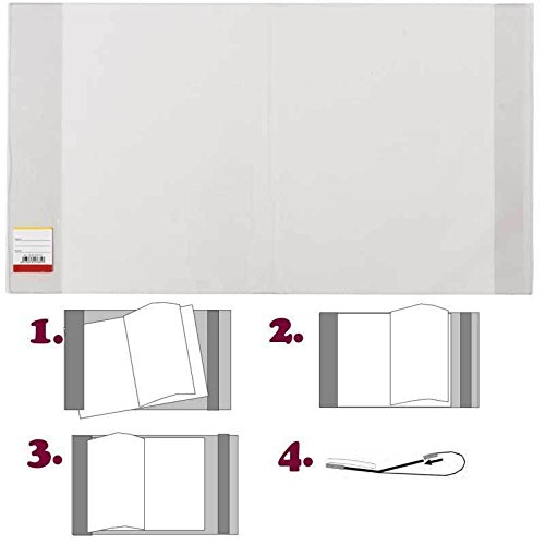 10x Buchumschlag Buchhülle extra stabil Höhe 265mm 26,5cm Sparpack Buchschoner - 2
