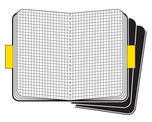 Moleskine Cahier Notizhefte (kariert, Pocket, Kartoneinband) 3-er-Set schwarz - 3