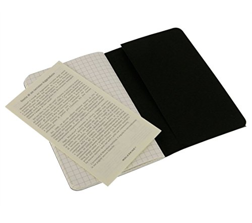 Moleskine Cahier Notizhefte (kariert, Pocket, Kartoneinband) 3-er-Set schwarz - 4