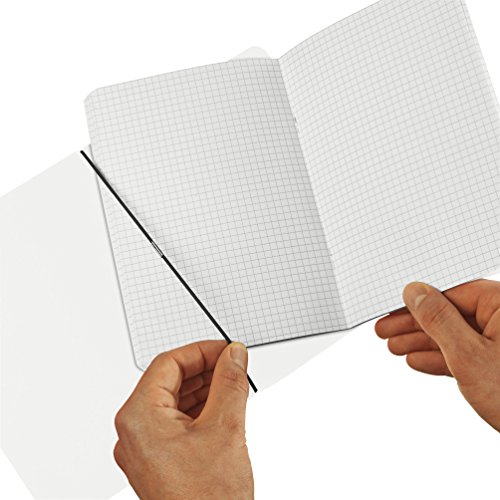 Herlitz 11408655 Notizheft (A4, PP-Wechselcover mit Verschlußgummi, 80g/m²) 80 Blatt minze-transparent - 4