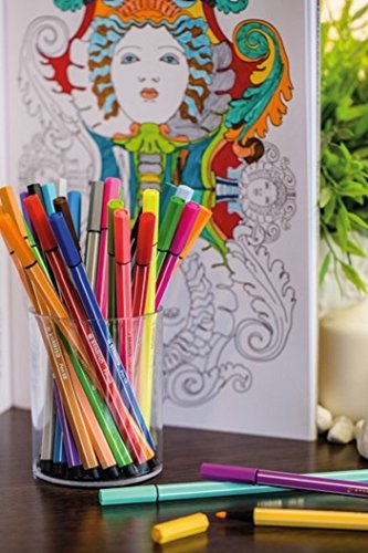 Premium-Filzstift - STABILO Pen 68-15er Pack - mit 15 verschiedenen Farben inklusive 5 Neonfarben - 4