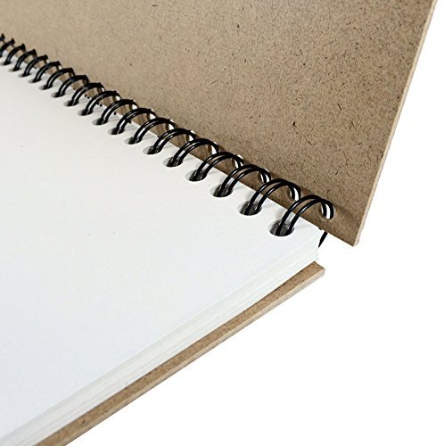 Artway Enviro - Skizzenbuch mit Spiralbindung - 100% Recycling-Zeichenpapier - Hardcover - 35 Blatt mit 170 g/m² - A4 Querformat - 2