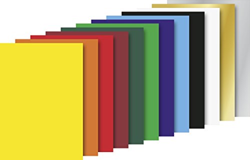 Heyda 2048006 Glanzpapier-Heft (22 x 25 cm, 80g/m², 12 Blatt (10 Farben+gold+silber) -