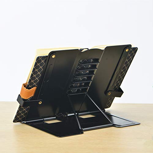 Citmage Schreibtisch Buchständer Dokumentenhalter Heavy Duty Metall Leseständer Schwarz für Buch Magazin Menü iPad Music Score Speech Draft mit 6 verstellbaren Positionen (Upgrade Edition) - 2