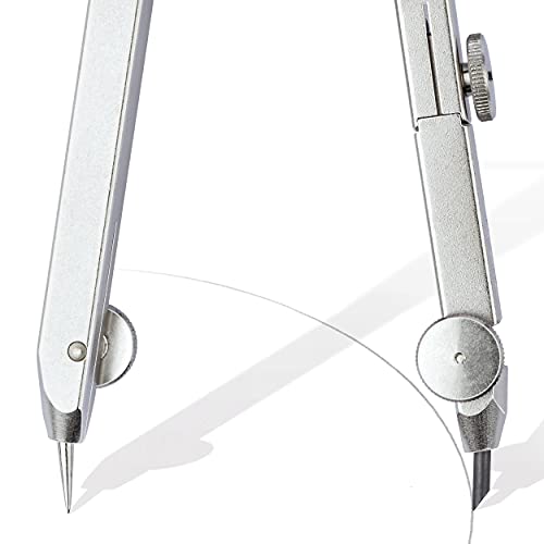 STAEDTLER Mars Comfort 552 01 Zirkel, Schnellverstellzirkel, auswechselbare Nadel, Schenkel abknickbar, Durchmesser Zeichenkreis: 350 mm, Länge: 170 mm, Farbe: blau, silber, Klappdeckeletui - 3